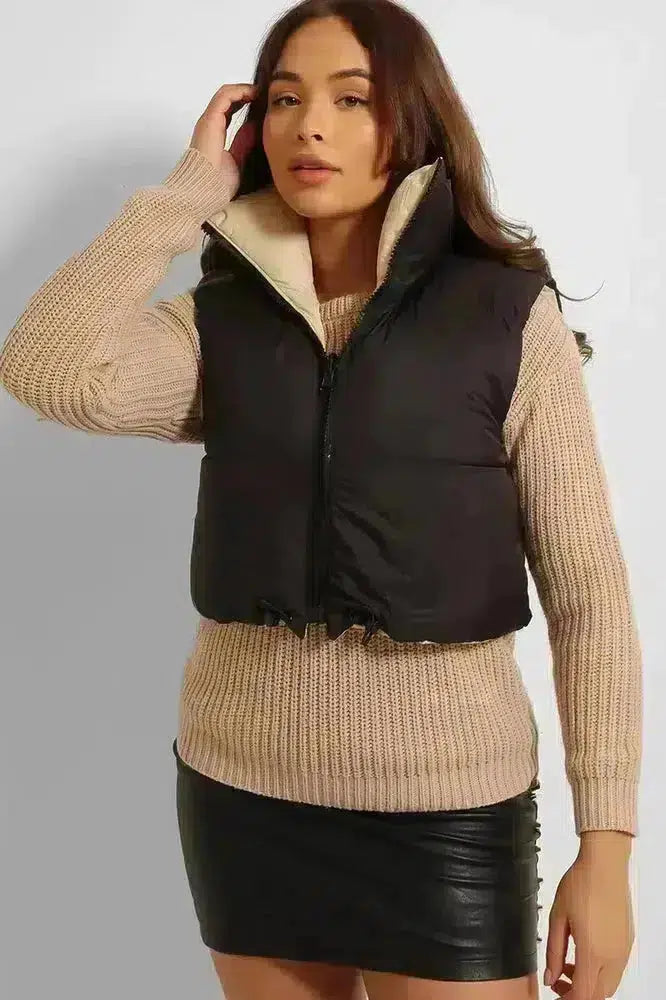 Reversible Cropped Puffer Gilet-phoenixpatriotfoundation