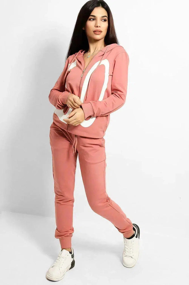 Pink Love Printed Body Front And Back Tracksuit-phoenixpatriotfoundation